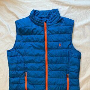 Polo Ralph Lauren Puffer Vest Boys XL 18-20 Horizon Blue Full Zip